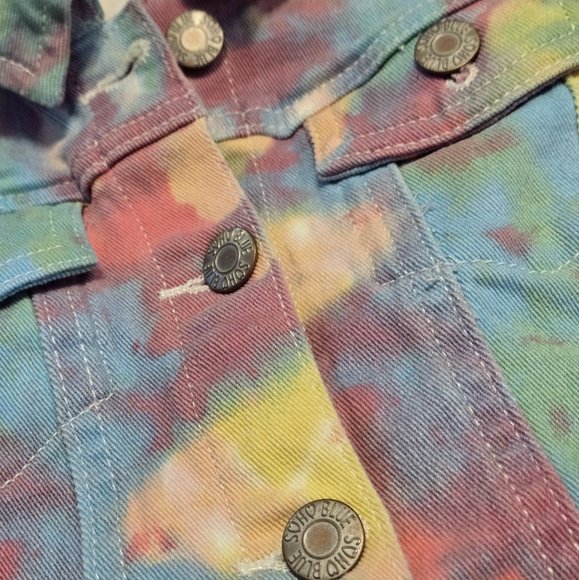 Soho Blue Tie Dye Jean Jacket (Size 6x) - Picture 2 of 5